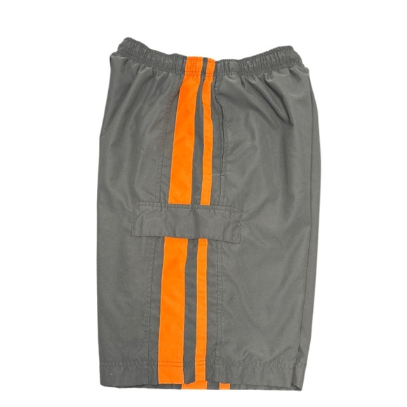 Nike Gray & Orange Board Shorts | Swim Trunks | Cargo Pockets | Size M - Picture 3 of 7